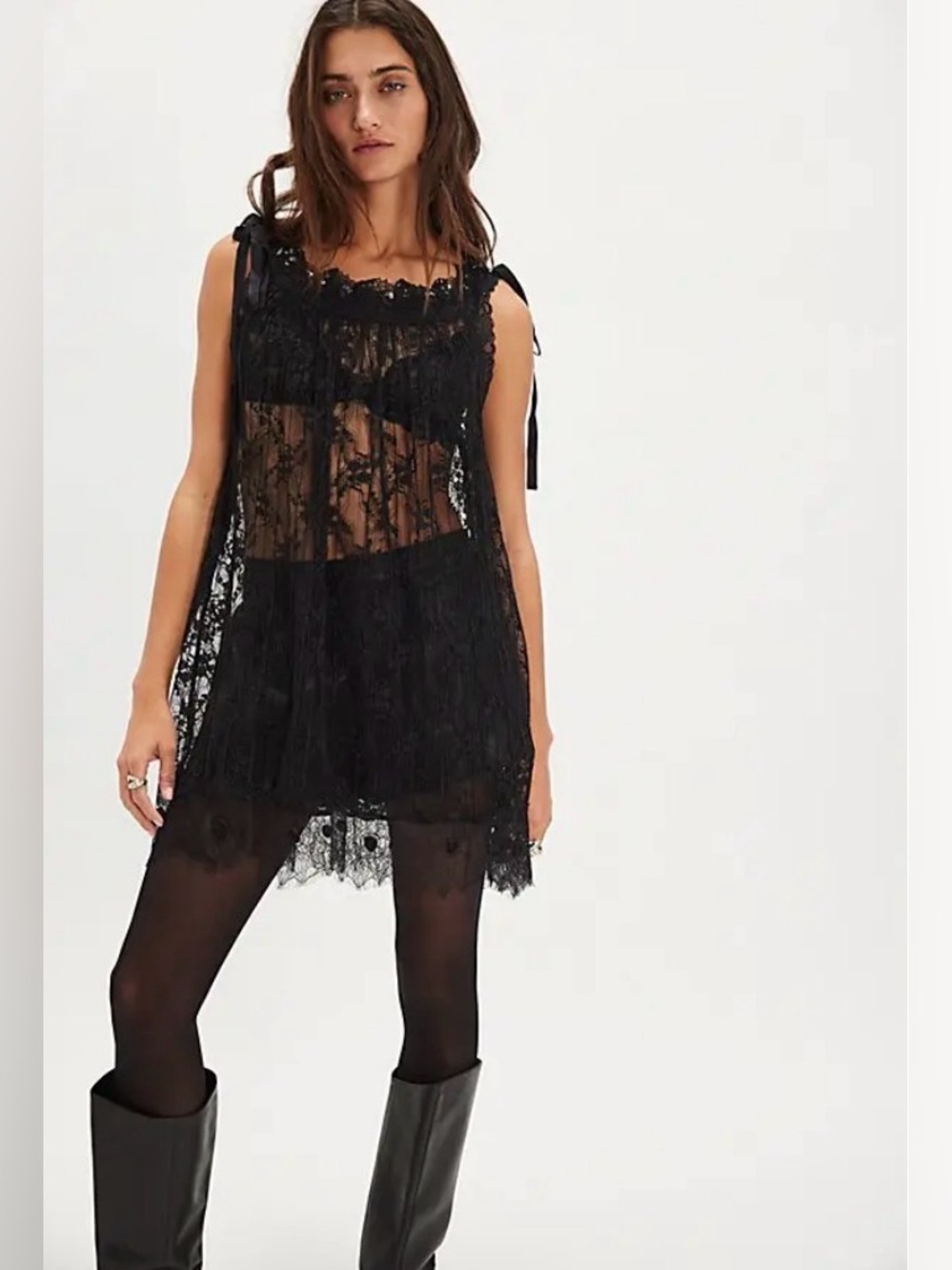 NWOT Good Taste Semi-Sheer Mini Slip Dress Tunic